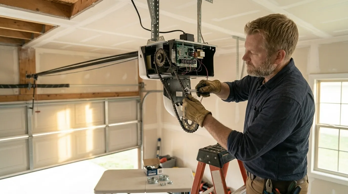 Garage door repair work in Oklahoma City, OK
